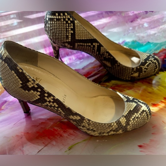 CHRISTIAN LOUBIUTIN Snakeskin Animal Print Pumps - Picture 5 of 12